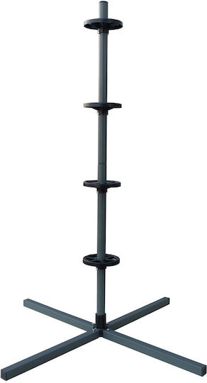Relaxdays Suport din Oțel pentru Anvelope 4 Anvelope Negru Gri 131.5x66x66 Cm