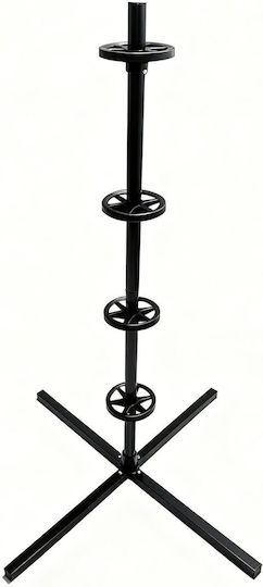 Relaxdays Suport Din Oțel Pentru Anvelope 4 Anvelope Negru 131.5x66x66 Cm