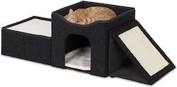 Сгъваемо Котешко Легло Relaxdays 3 Места За Почивка Черно 36.5x112x41 См