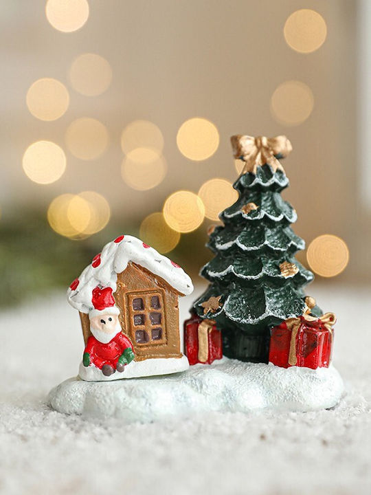 Alista Home Căsuță Decorativă de Crăciun Roșie 6.5x6.5x4cm