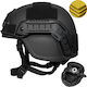 Mich Nij Iiia Tactical Ballistic Helmet Resistant To 9mm 357 Sig 44 Magnum Bullets Nvg Compatible Fast Rail 360° Adjustment System Ultra-resistant Aramid Material Size L Black