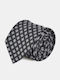 Berto Lucci Men's Tie with Printed Pattern in Black Color