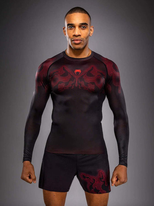 Venum Men's Long Sleeve Shirt VENUM-06306-100 for Jiu-Jitsu Black