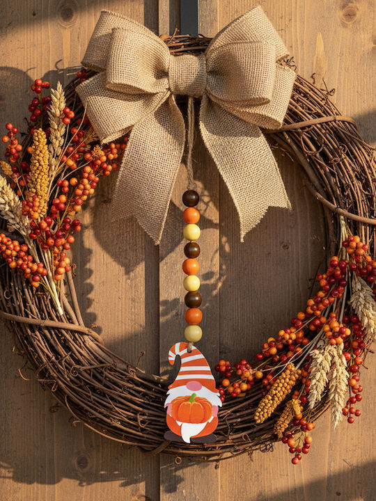 Alista Home Christmas Decorative Wooden Wreath with Diameter 31cm Orange