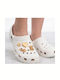 Set 4 Jibbitz Crocs Clogs – Golden Glam Charms Decorative Pins Secure Fit 1.5 X 3 Cm Gold