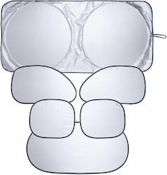 4cars Elastic Car Sun Shades Set Large Size 1x Front 150x70 Cm 1x Rear 4x Side 4cars Elastic Car Sun Shades Set Large Size 1x Front 150x70 Cm 1x Rear 4x Side