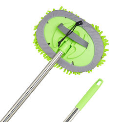 Perie Telescopică Spălare Auto Relaxdays Verde Argintiu 160x19x26 Cm 2 În 1 Mâner Reglabil