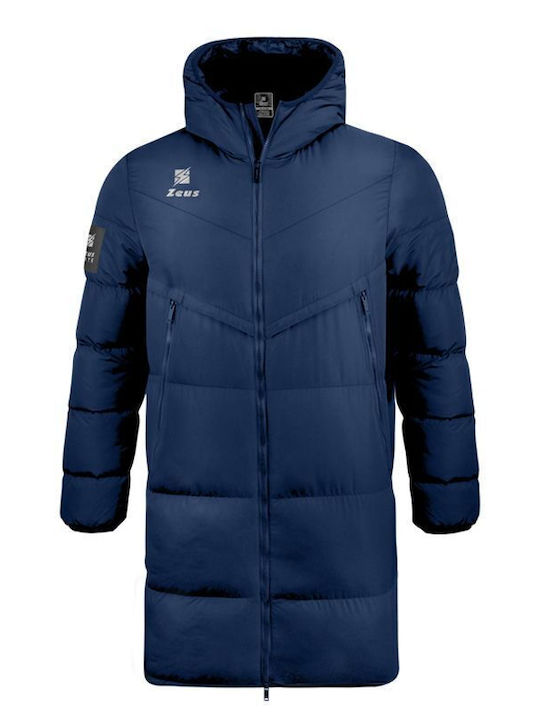 Geacă Puffer de Iarnă cu Protecție Împotriva Vântului Dark Blue