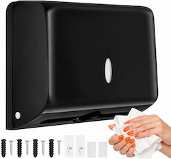 Handtuchspender für gewerbliche Nutzung Zola Wandmontiert Abdeckkasten Vorderfenster 10 x 20,5 x 27 cm Schwarz