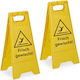 Relaxdays Wet Floor Indicator Set 2 Yellow Black 59x23x29 Cm