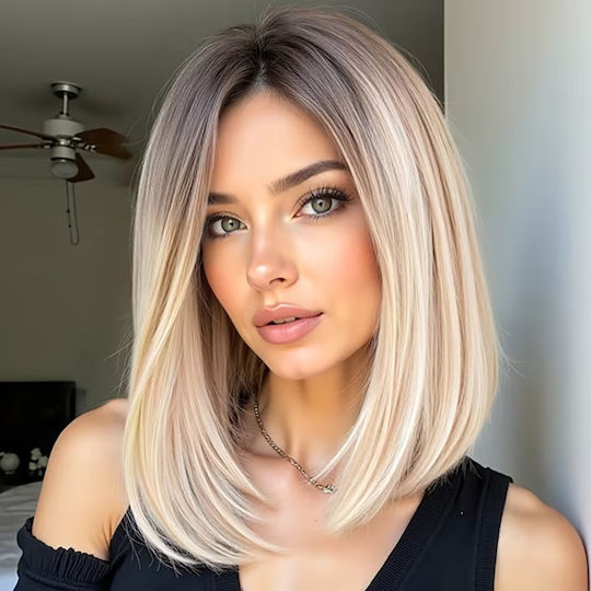 Animis Beauty Perücke mit Synthetisches Haar in Blond Farbe 40cm