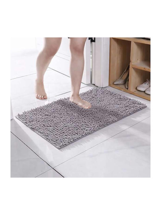 SpitiBazaar Αντιολισθητικό Πατάκι Μπάνιου SD-3977 Γκρι 40x60εκ.