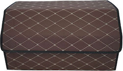 Cutie Depozitare Auto Alista Home Premium Organizator Portbagaj Geantă Multifuncțională Din Piele Ecologică Rezistentă La Uzură Pliabilă 2 Compartimente De Depozitare Maro Havana 55 X 30 X 30cm