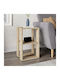 Bedside Table Lonie Lonie Wooden Beige 34x30x55cm