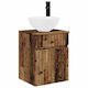vidaXL Vanity Unit with Sink L39xD35xH63cm Brown