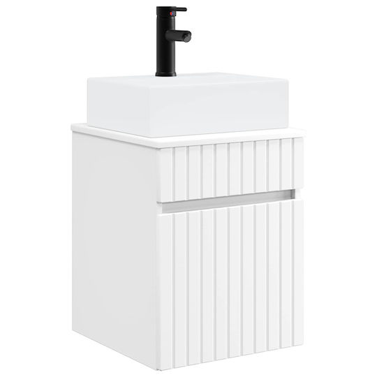 vidaXL Vanity Unit with Sink M39xD41xH62.5cm White