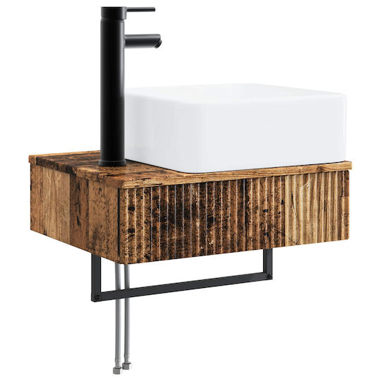 vidaXL Bathroom Vanity Unit with Sink L53xW35xH39cm Brown