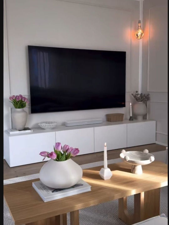 Stand TV Alb L240xA30xÎ40cm