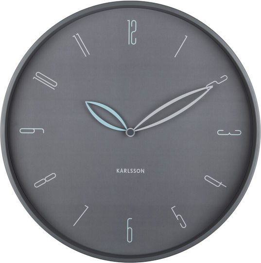 Karlsson Silent Metal Blue Wall Clock Ø40cm