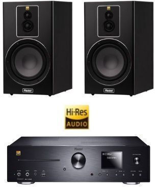 Tonsystem 2.0 MC 400 + Signature 603 D149524+D146310 100W mit CD Player und Bluetooth Schwarz
