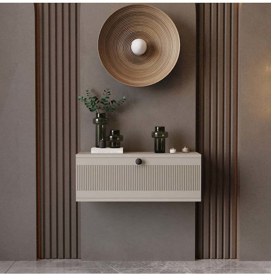 Wooden Console Beige L69xW24xH26cm