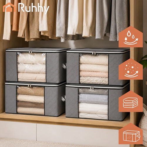Ruhhy Plastic Storage Bag for Clothes / Bags 60x40x35cm 4pcs