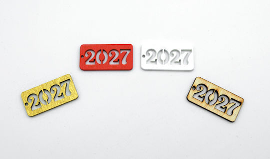 Дървена Табелка 2027 4см X 2см 0530164 Включва 25 Бр Бяла