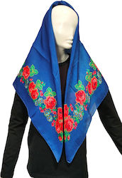Mănușă Tradițională Tracică Multicoloră Florală 90x90cm Mark196 Royal Blue
