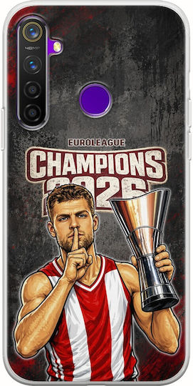 Калъф Kings Europe 2026 Sasha Realme 5 Pro Гъвкав TPU Прозрачен Силикон