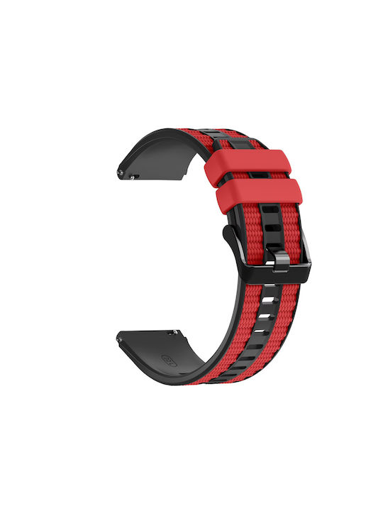 Nylon Hybrid Silicone Strap Amazfit Stratos 2s/3 Black Red