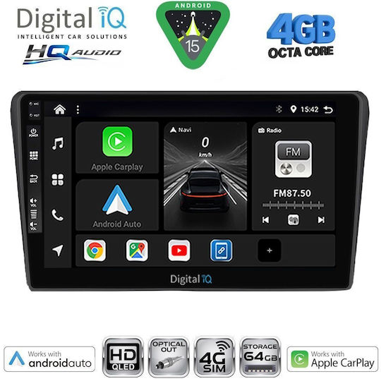 Digital IQ Car Audio System for Toyota Avensis 2003-2009 (Bluetooth/USB/WiFi/GPS/Apple CarPlay/Android Auto) with 9" Touch Screen