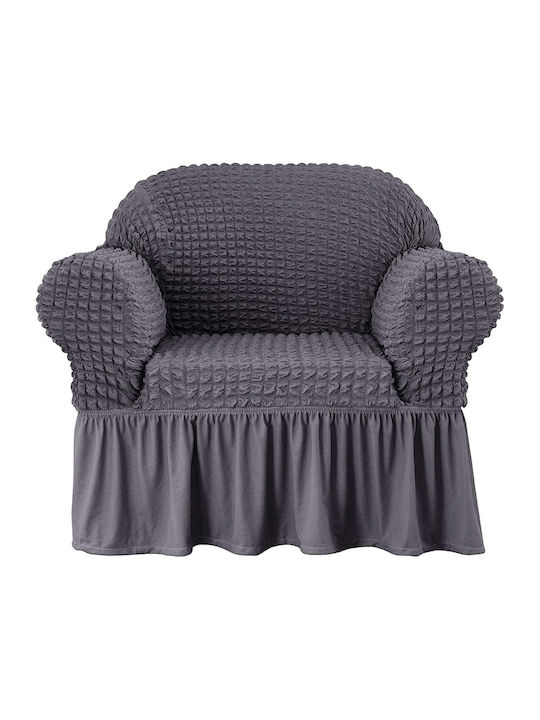 Rebeka Home Ελαστικό Κάλυμμα Πολυθρόνας Dark Grey