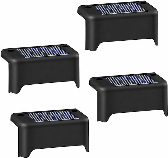 Redline Set 4 Solarleuchten 1W Warmes Weiß 3000K mit Bewegungssensor und Fotowiderstand IP44