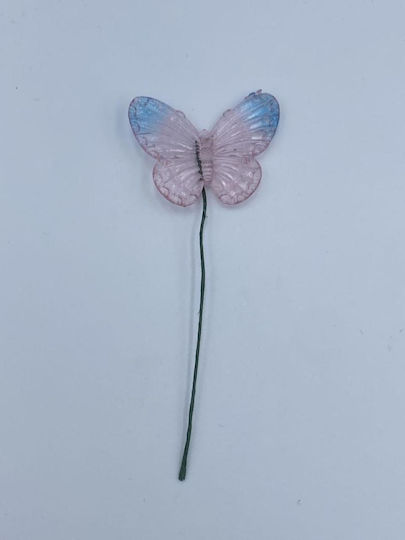 Dekorative Schmetterling Flexibles Stab Wickelung Rosa-Silber 3cm Höhe des Schmetterlings Pro Set 1000 Stück