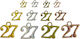 Metallisches Kremasto 26 2,5cm x 2,2cm 0621624 Enthält 25 Stück Gold
