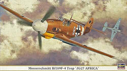 Hasegawa Static Model Figure Messerschmitt Bf109f-4 Trop Jg27 Africa Scale 1:48 09804 Hasegawa Static Model Figure Messerschmitt Bf109f-4 Trop Jg27 Africa Scale 1:48 09804