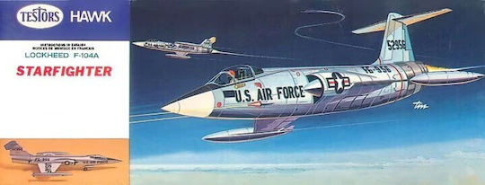Testors Hawk Φιγούρα Μοντελισμού Lockheed F-104a Starfighter 1:48 Νο 504