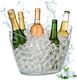 Relaxdays Champagners Simple Din Plastic Transparent 6lt Cu Dimensiuni 25.5x34.5x26cm
