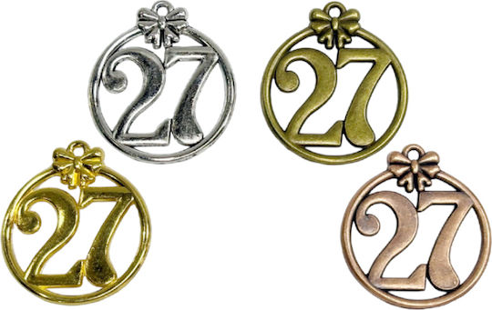 Метална Топка 27 Панделка 3см X 3.5см 0621622 Включва 12 Бр Silver