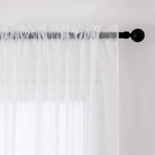 Miulee Set Curtains with White Tunnel 140x260cm
