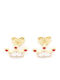 Kids Earrings Studs Crowns Made of 9K Gold
