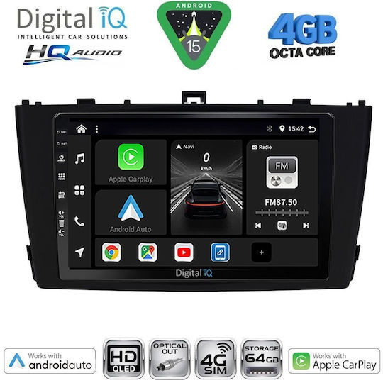 Digital IQ Car Audio System for Toyota Avensis 2009-2015 Bluetooth USB WiFi GPS Apple CarPlay Android Auto with 9" Touch Screen