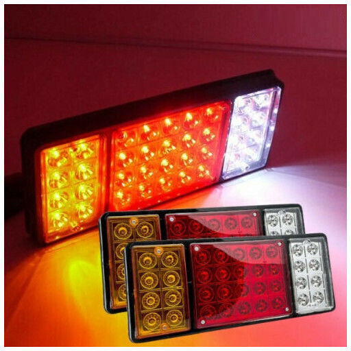 Led Tail Light Set 4 Functions 12v Trailers Caravans Agricultural Vehicles