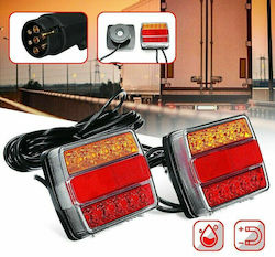 Led Rücklicht Satz 12v Magnet Verkabelung 5 Funktionen Anhänger Träger Plattformen Fahrzeuge