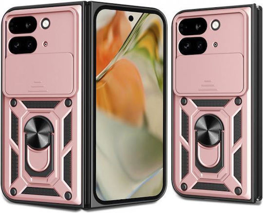 Techsuit Camshield Hülle Google Pixel 9 Pro Fold Rosa Schwarz