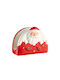 Weihnachtliches Etui für Papierservietten Keramik Weihnachtsmänner 10x8.5x4.5cm