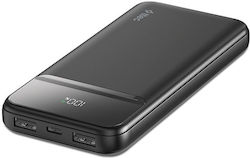 TTEC ReCharger LCD Power Bank 10000mAh 20W mit 2 USB-A Ausgangsanschlüsse und USB-C Ausgangsanschlüsse Power Delivery Schwarz TTEC ReCharger LCD Power Bank 10000mAh 20W mit 2 USB-A Ausgangsanschlüsse und USB-C Ausgangsanschlüsse Power Delivery Schwarz