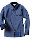 Kids Polka Dot Long-Sleeved Blue Shirt