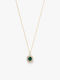 Ioannis Kosmima Necklace Rosette From 9 K Gold With Green Zircon
