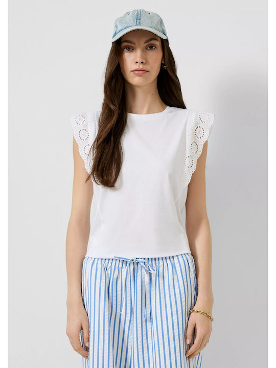 Women's Blouse with Broderie Anglaise Lace